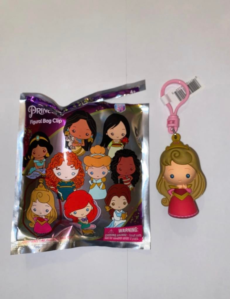 Disney princess figural bag clip sleutelhanger doornroosje, Ophalen of Verzenden, Sneeuwwitje of Doornroosje, Nieuw, Beeldje of Figuurtje