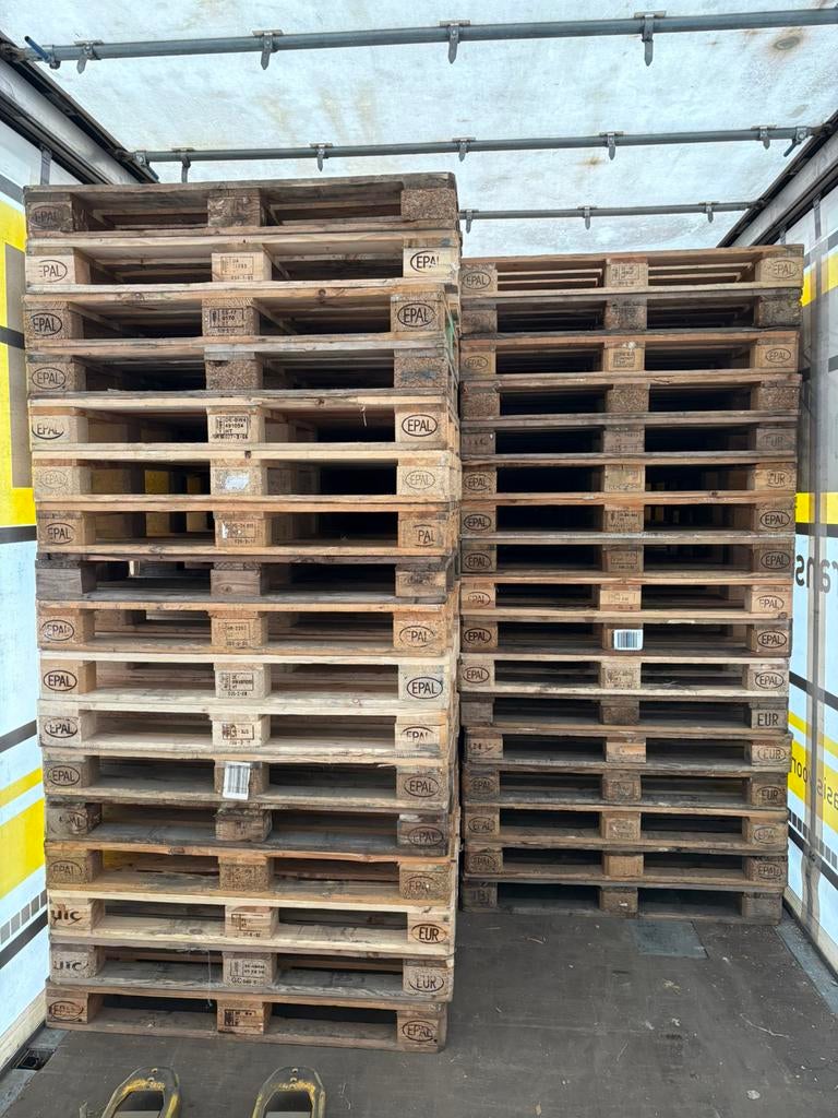 Snel betaald voor uw Europallets, Doe-het-zelf en Verbouw, Hout en Planken, Minder dan 25 mm, Ophalen of Verzenden, Zo goed als nieuw