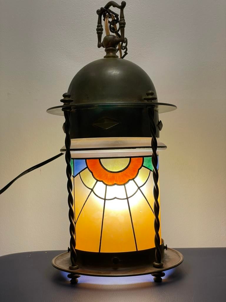 Lamp / hallamp / ganglamp / hanglamp, Antiek en Kunst, Ophalen of Verzenden