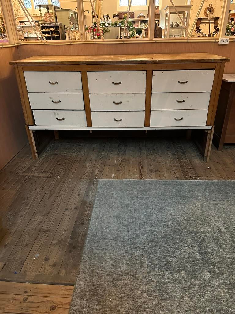 Oude bakkers kast keuken eiland toonbank lades, Ophalen