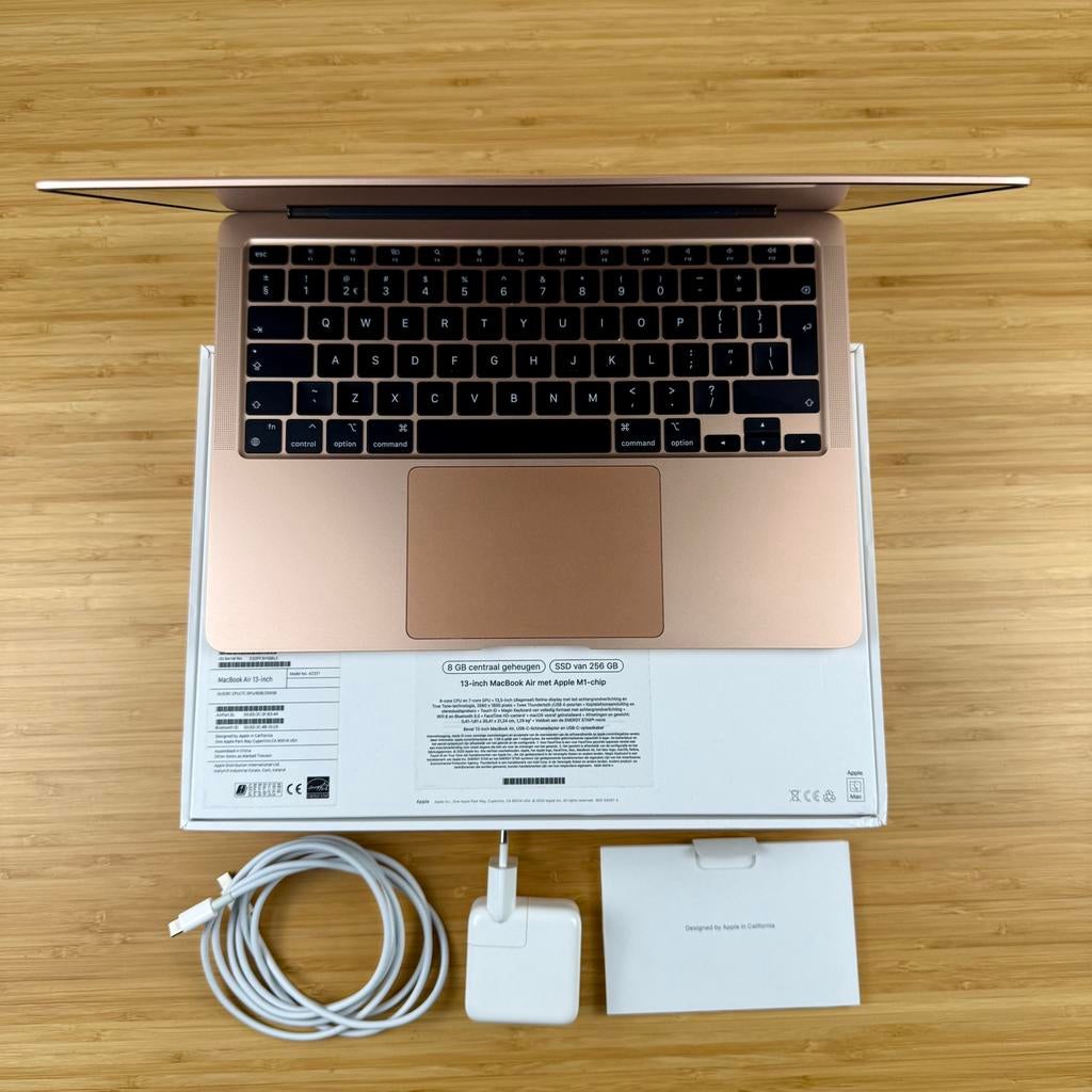 Macbook Air Rose Gold - M1/13”/8GB/256GB Originele Doos, Ophalen, Zo goed als nieuw, 13 inch, MacBook Air