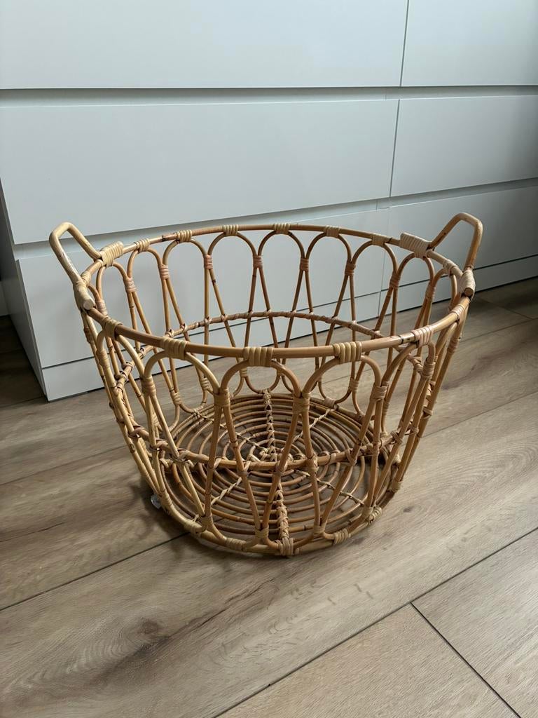 Mand ikea, Ophalen, Zo goed als nieuw, Rond, Riet