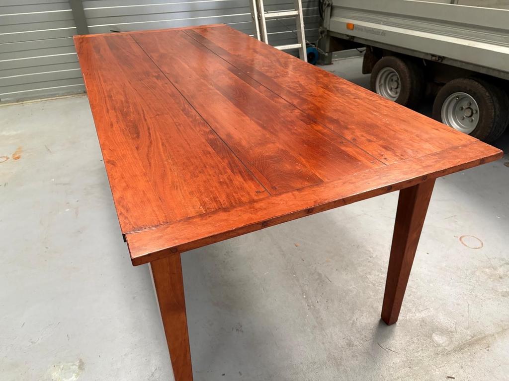 Kersenhouten Tafel - 200x90cm - Stijlvol en Robuust, Huis en Inrichting, Ophalen, Gebruikt, 200 cm of meer, 50 tot 100 cm