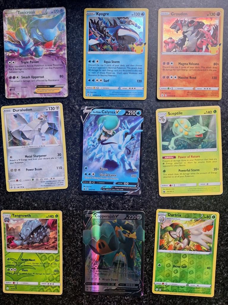 22 pokémonkaarten + 1 grote, Ophalen of Verzenden, Gebruikt