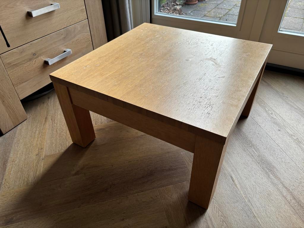 Houten Bijzettafel / Salontafel - 70x70 cm, Ophalen, Gebruikt, 50 tot 100 cm, Vierkant