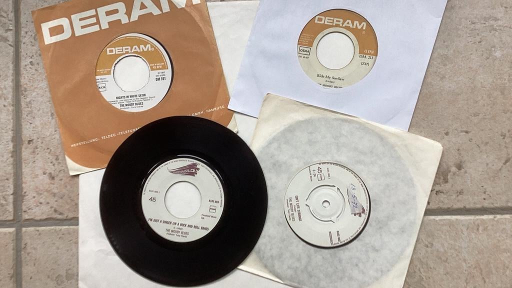 Singles The Moody Blues, Gebruikt, 7 inch, Single, Ophalen of Verzenden