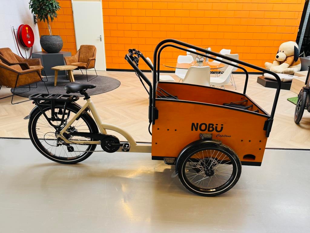 NOBÜ Capitano elektrische bakfiets ZGAN| INGERUILD GARANTIE, Overige merken, 4 kinderen of meer, Ophalen of Verzenden, Zo goed als nieuw