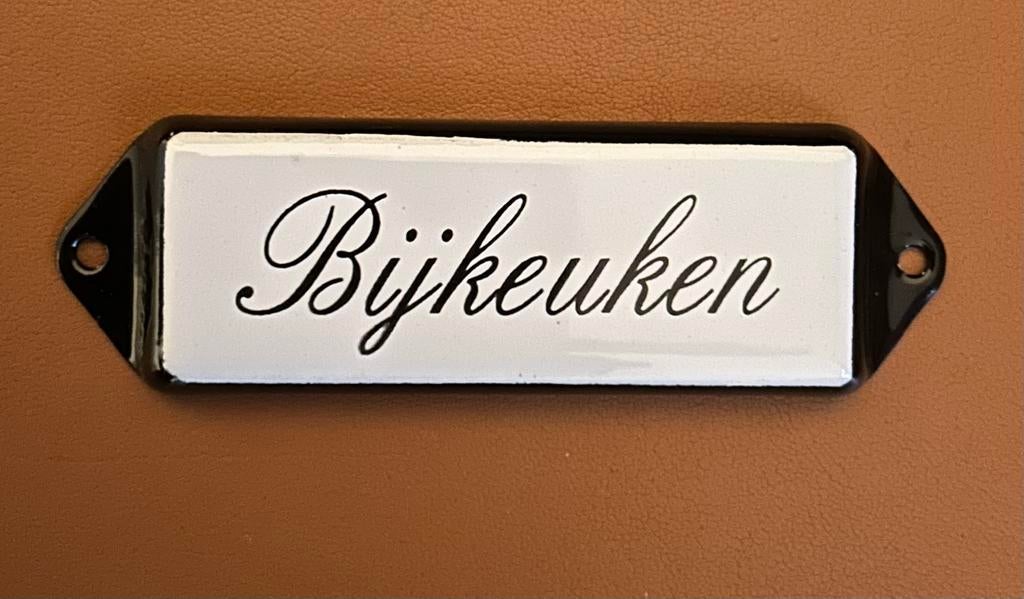 Emaile (deur) bordje voor Bijkeuken, Ophalen of Verzenden
