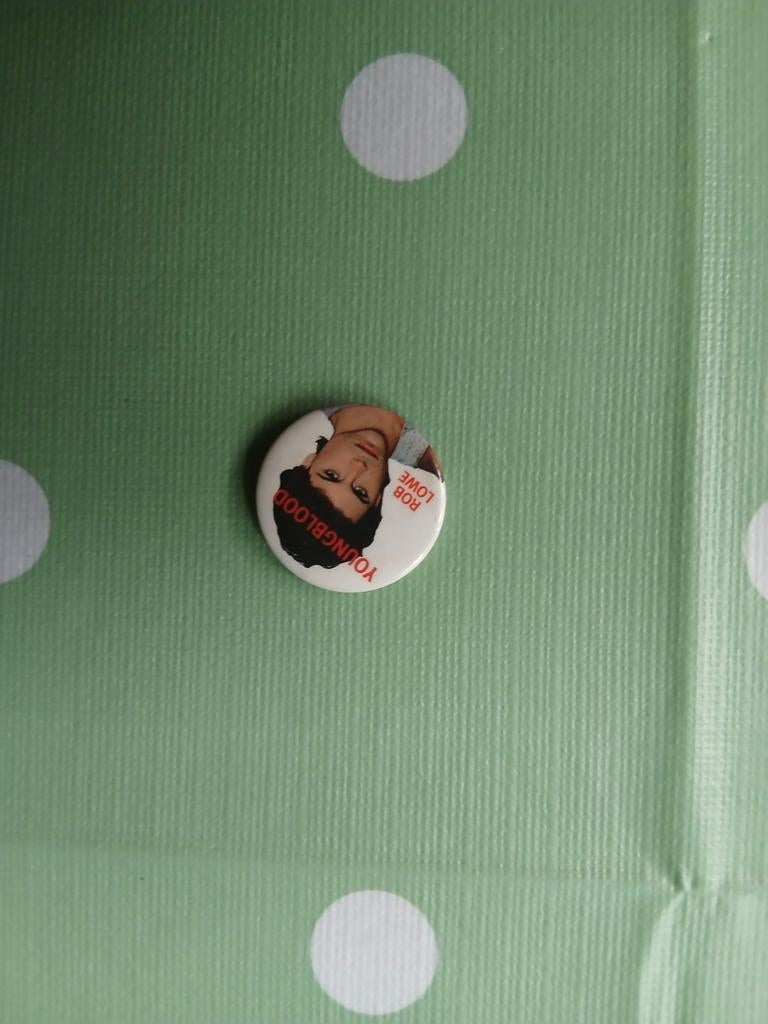 Vintage Rob Lowe Button, Ophalen of Verzenden, Zo goed als nieuw, Overige onderwerpen, Button