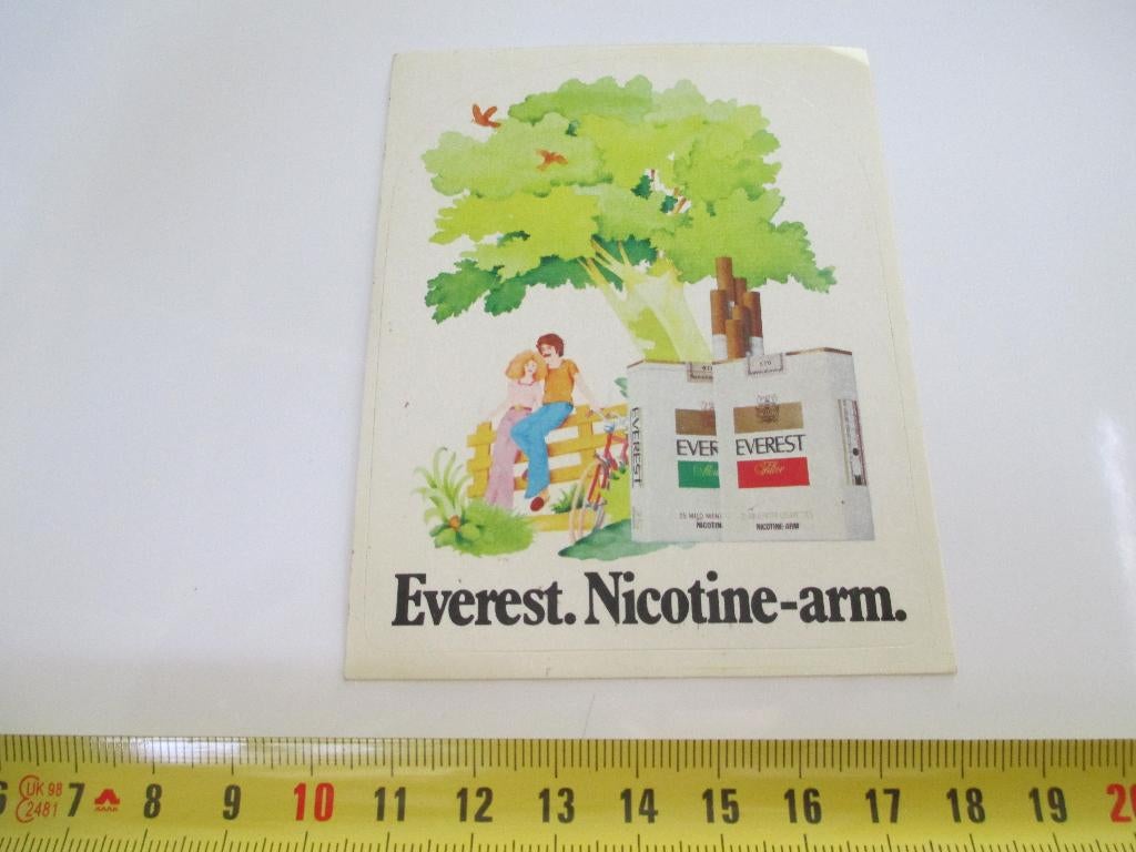 sticker Everest. Nicotine-arm, Ophalen, Zo goed als nieuw