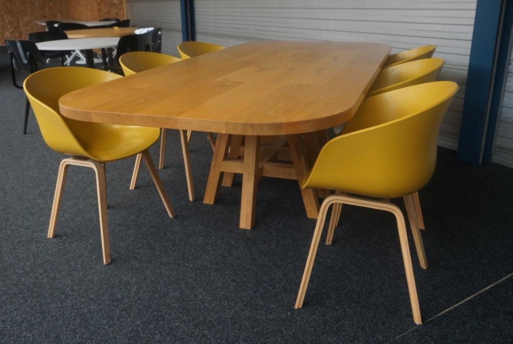 Houten Vergadertafel | Eettafels | Hout | 240 x 110 x 76 cm, Gebruikt, 100 tot 150 cm, -, -