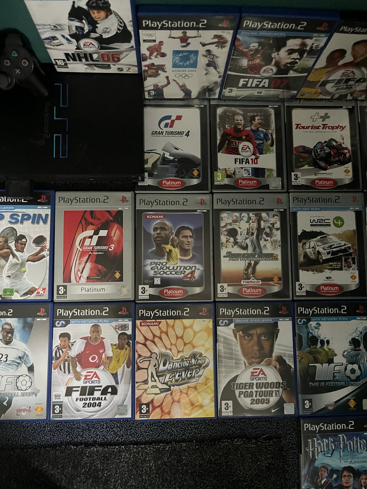 PlayStation 2 met 24 games en controller, Gebruikt, 2 spelers, Eén computer, Ophalen of Verzenden