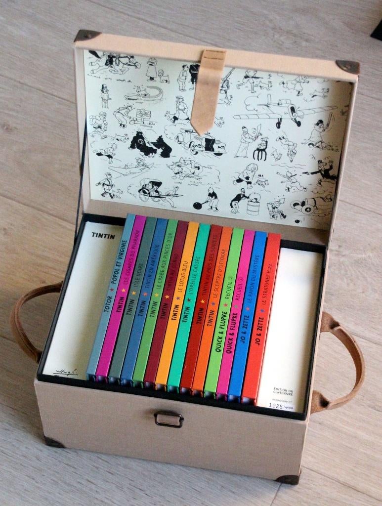 Zeldzaam Kuifje jubileum box beperkte oplage Tintin Hergé, Boeken, Meerdere stripboeken, Verzenden, Zo goed als nieuw