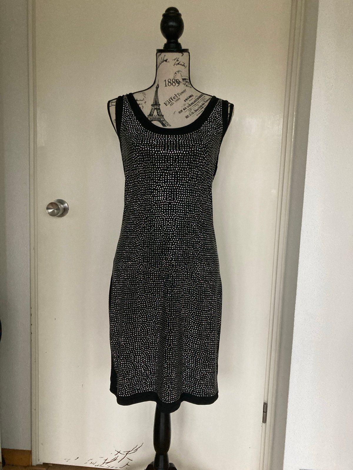 Second Female Zwarte Jurk met Strass - Mt M, Maat 38/40 (M), Zwart, Ophalen of Verzenden, Zo goed als nieuw