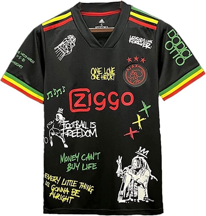 Bob Marley wit of zwart met AJAX logo L-XL -XXL, Maat XL, Ophalen of Verzenden, Zo goed als nieuw, Shirt