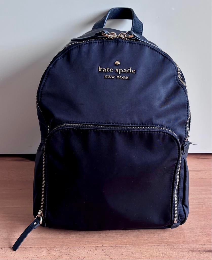 Kate Spade Watson Lane Hartley Zwarte Nylon Rugtas, Overige merken, Gebruikt, 25 tot 40 cm, Ophalen of Verzenden