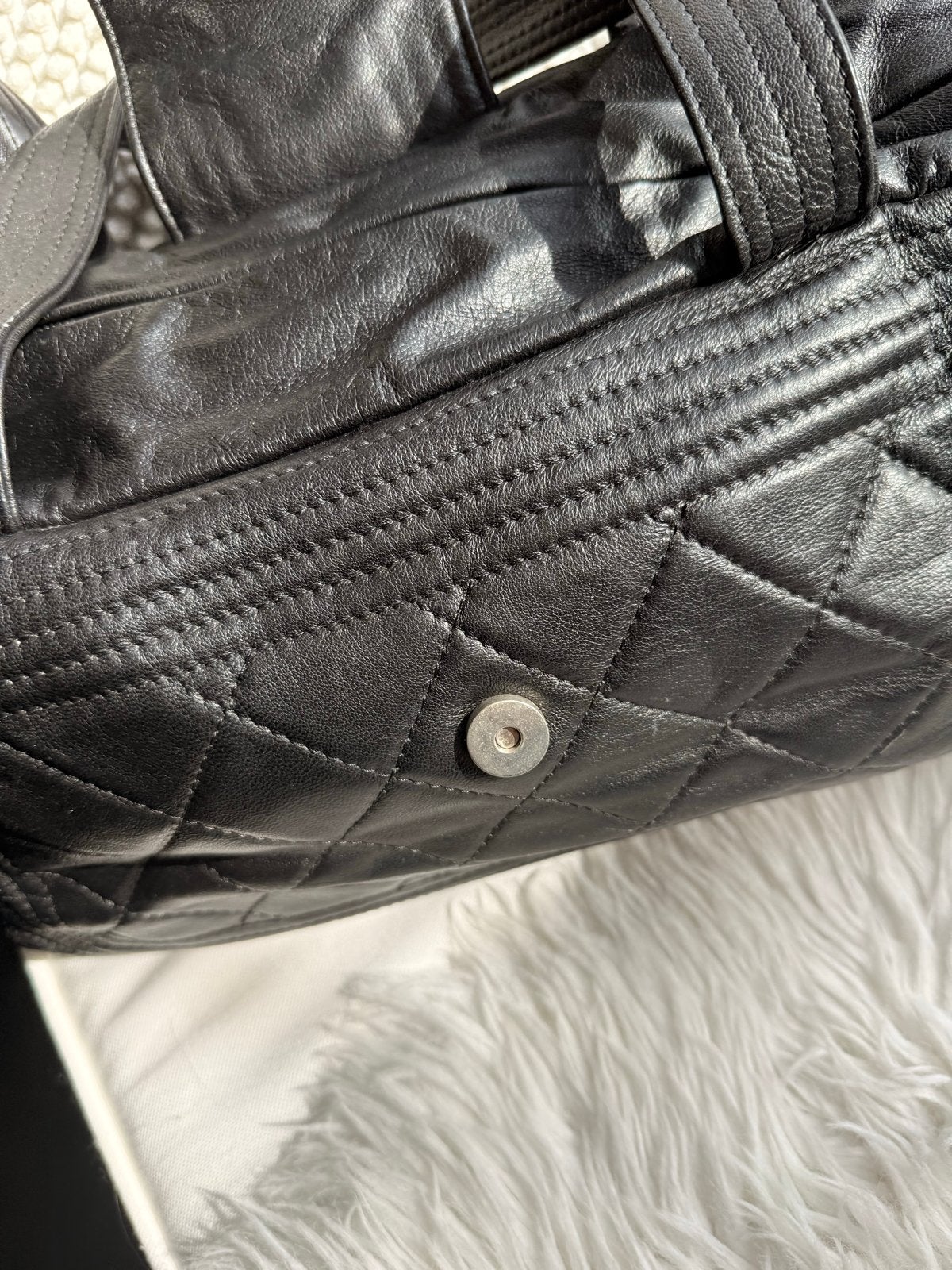Aprille Aprilla Italiaanse leren tas, Sieraden, Tassen en Uiterlijk, Ophalen of Verzenden, Gebruikt, Zwart, Handtas