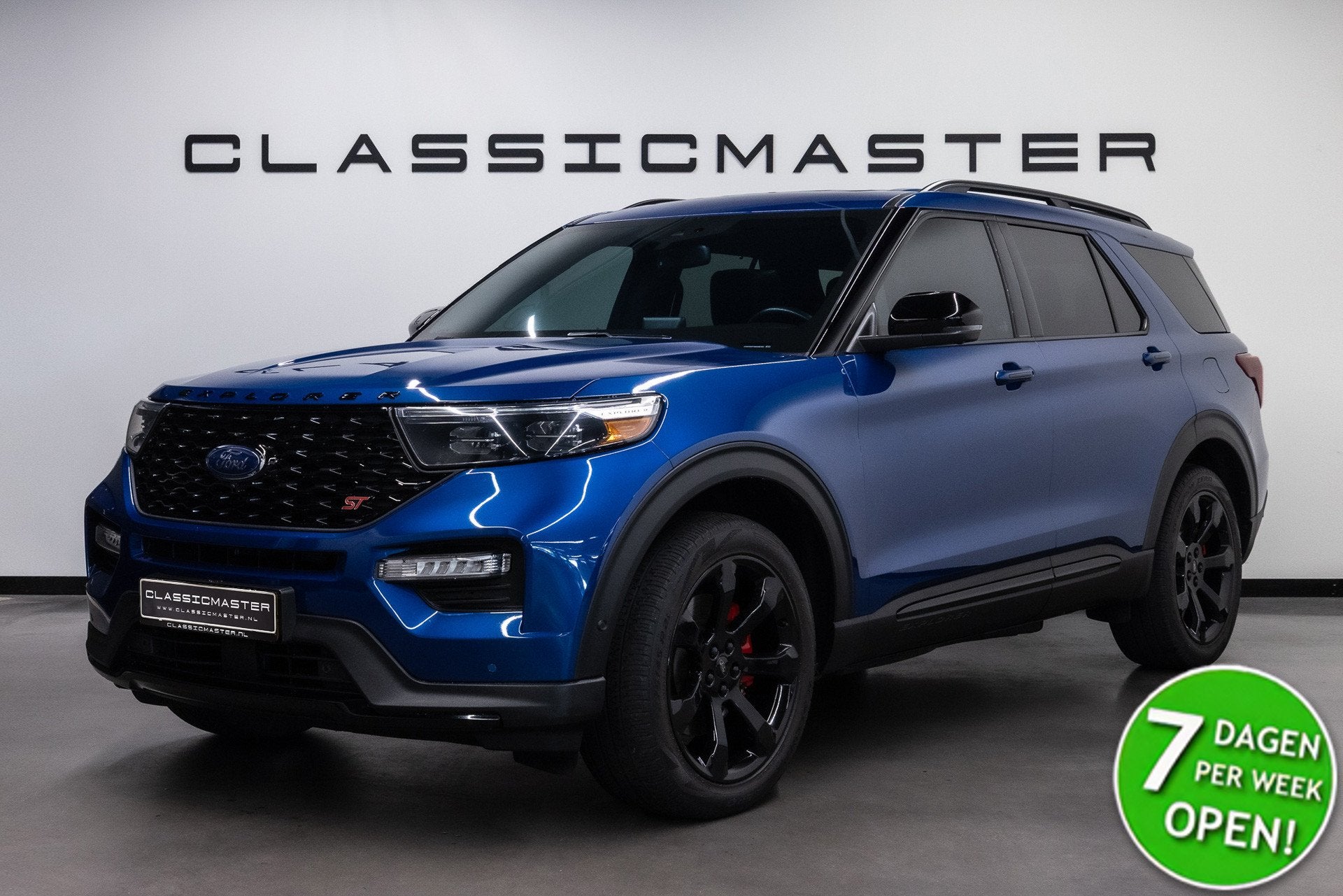 Ford Explorer ST 6 persoonsuitvoering (bj 2022, automaat), Auto's, Automaat, Gebruikt, 2540 kg, Blauw