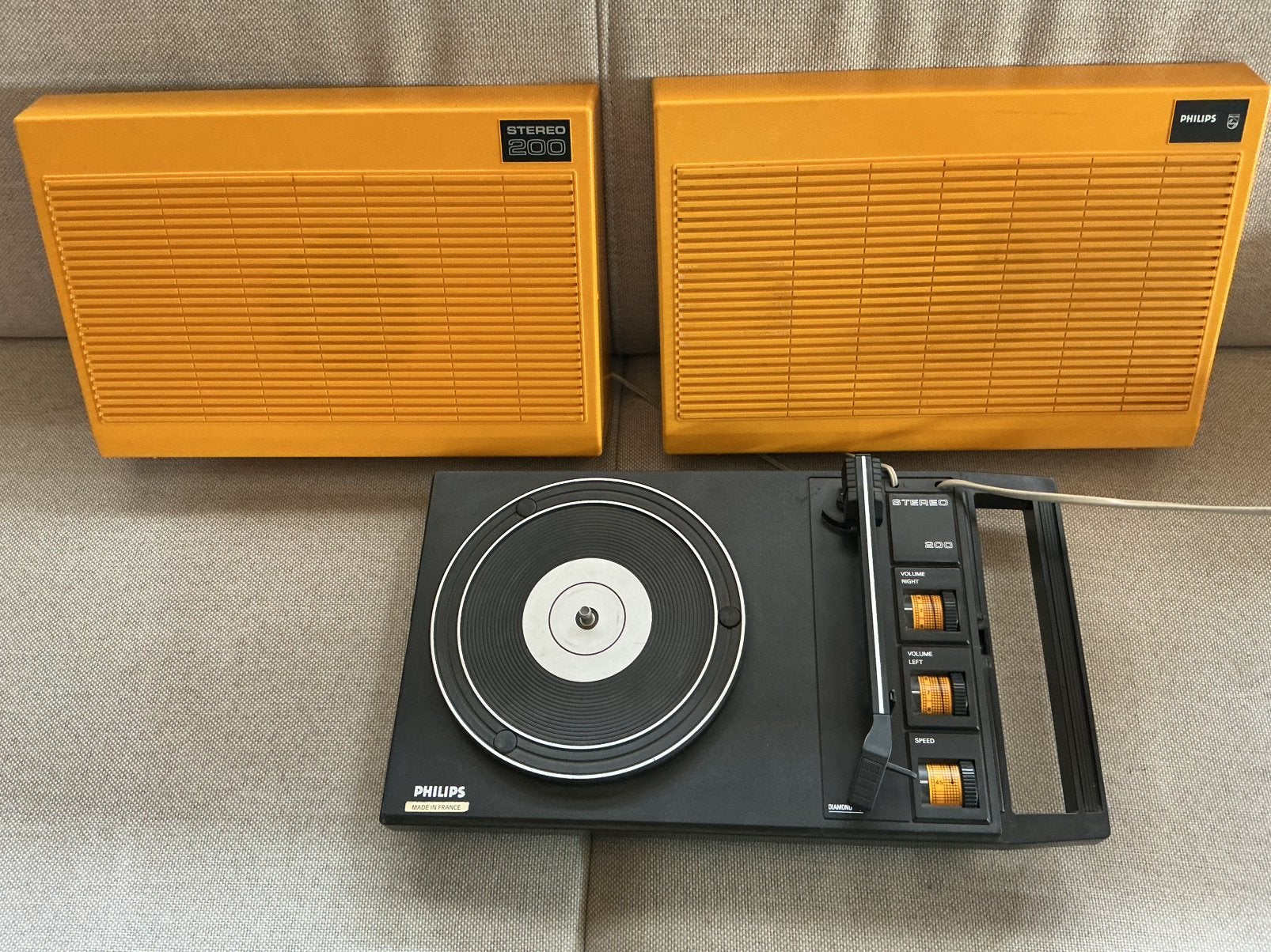 Philips 200 stereo platenspeler. Vintage jaren 70., Ophalen of Verzenden, Gebruikt, Philips