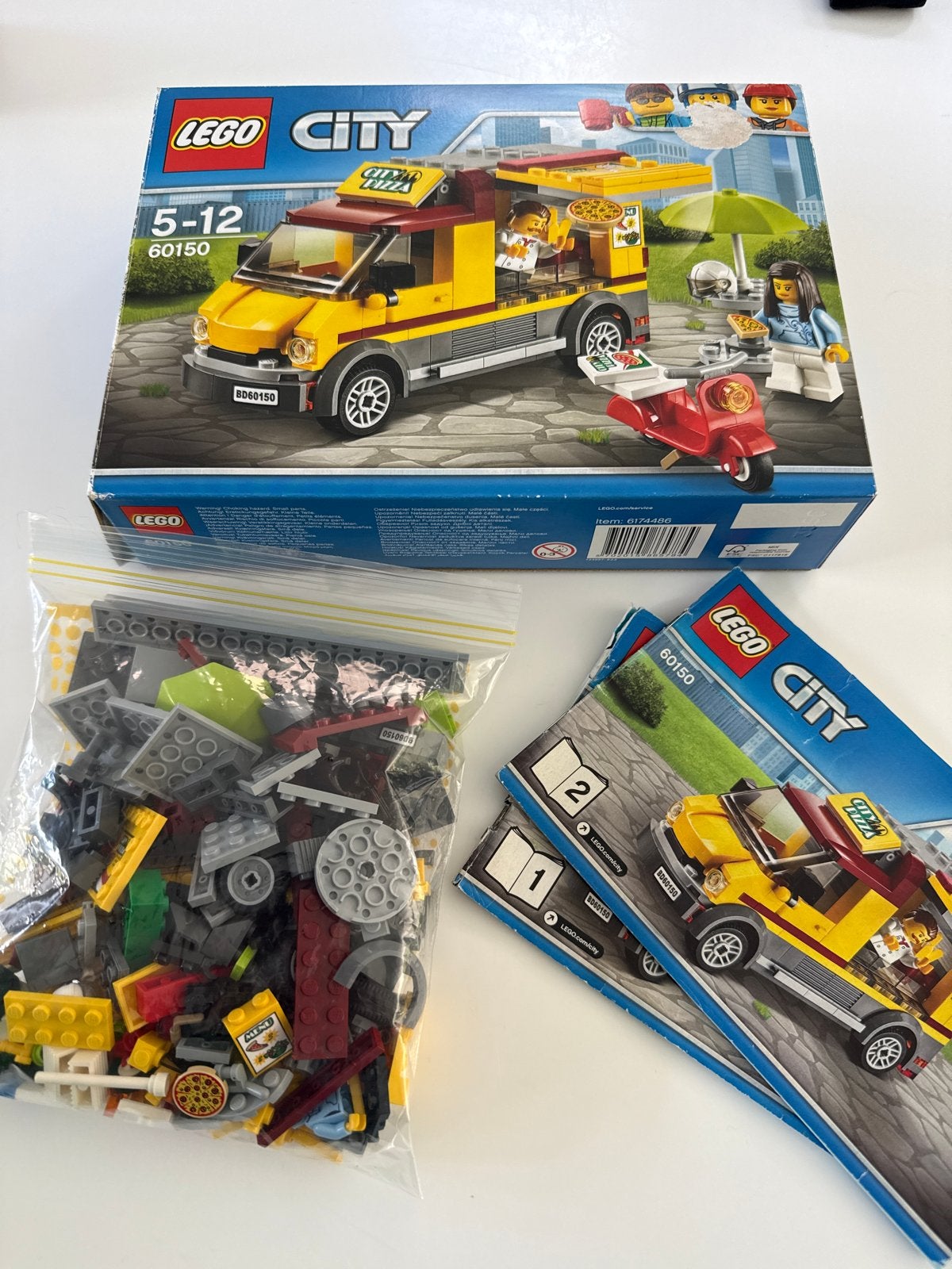 LEGO City Pizzawagen 60150 - Complete set met doos, Lego, Ophalen of Verzenden, Compleet, Complete set