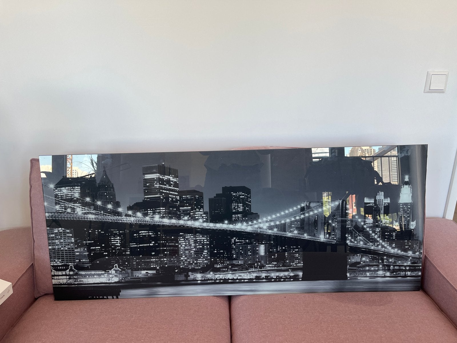 New York City Brooklyn Bridge Canvas Schilderij, Ophalen, 50 – 75, Zo goed als nieuw, Schilderij