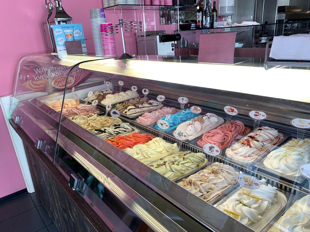 Grote professionele ijsvitrine 24 bakken perfect 380/400V, Ophalen, Gebruikt, Koelen en Vriezen