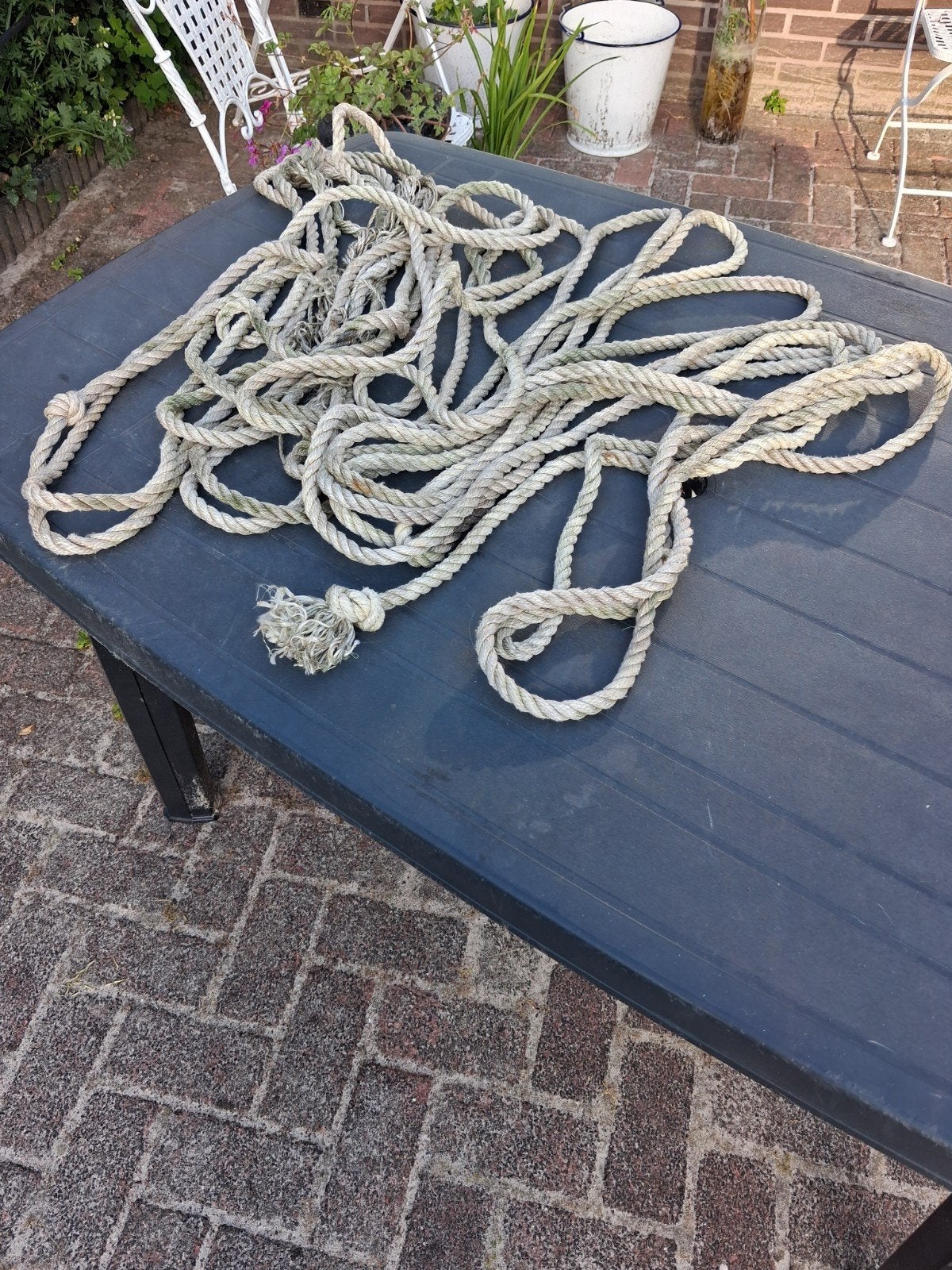 14 meter touw - Gebruikt maar functioneel, Watersport en Boten, Accessoires en Onderhoud, Ophalen of Verzenden