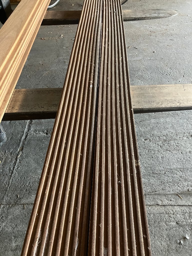 planken- vlonderplanken-steiger-Hardhout-Azobe-50x140 mm, Tuin en Terras, Ophalen, Nieuw, Hout