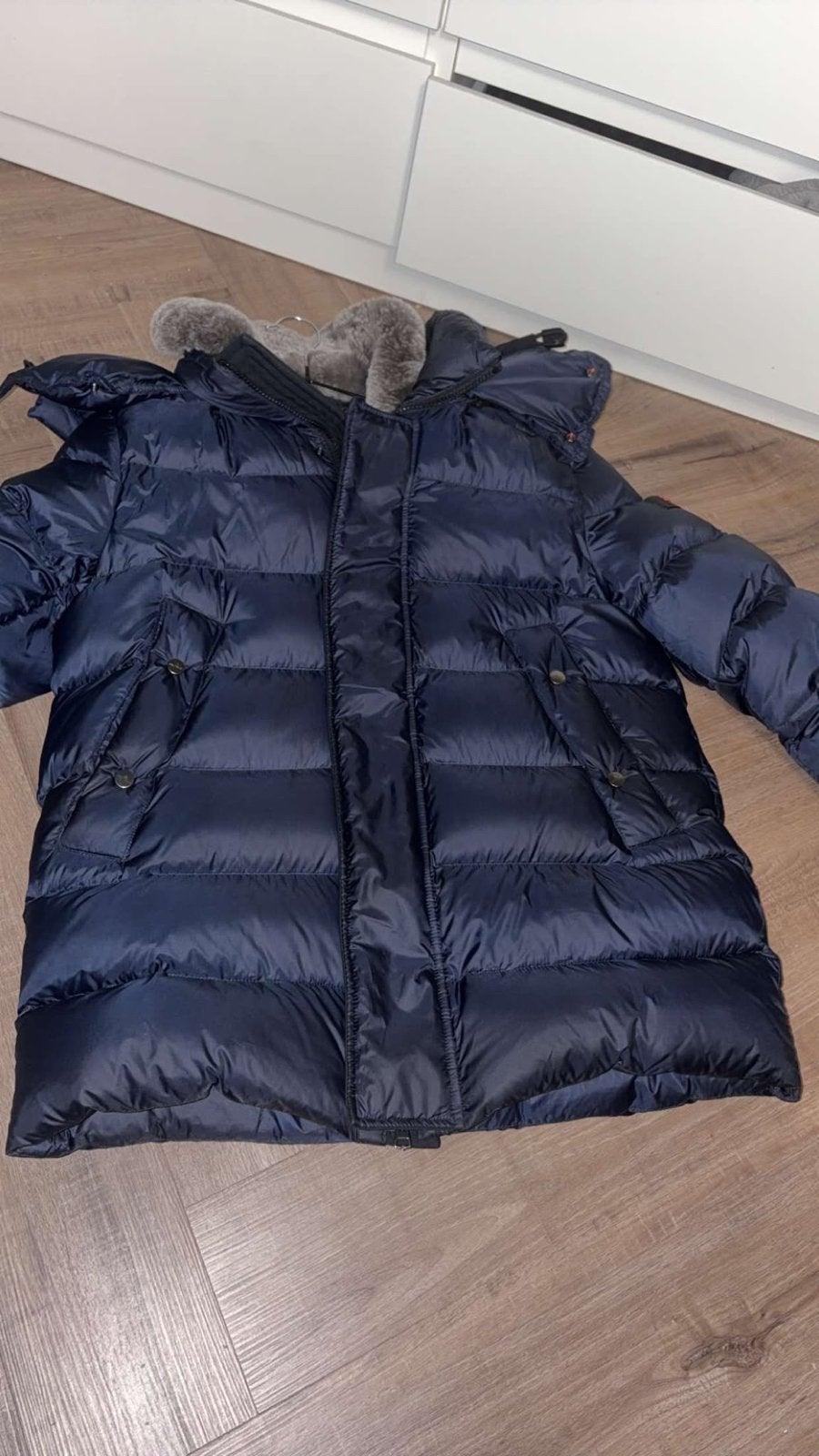 Heren Peuterey winterjas navy Maat M - Zo goed als nieuw, Ophalen of Verzenden, Zo goed als nieuw, Maat 48/50 (M), Blauw