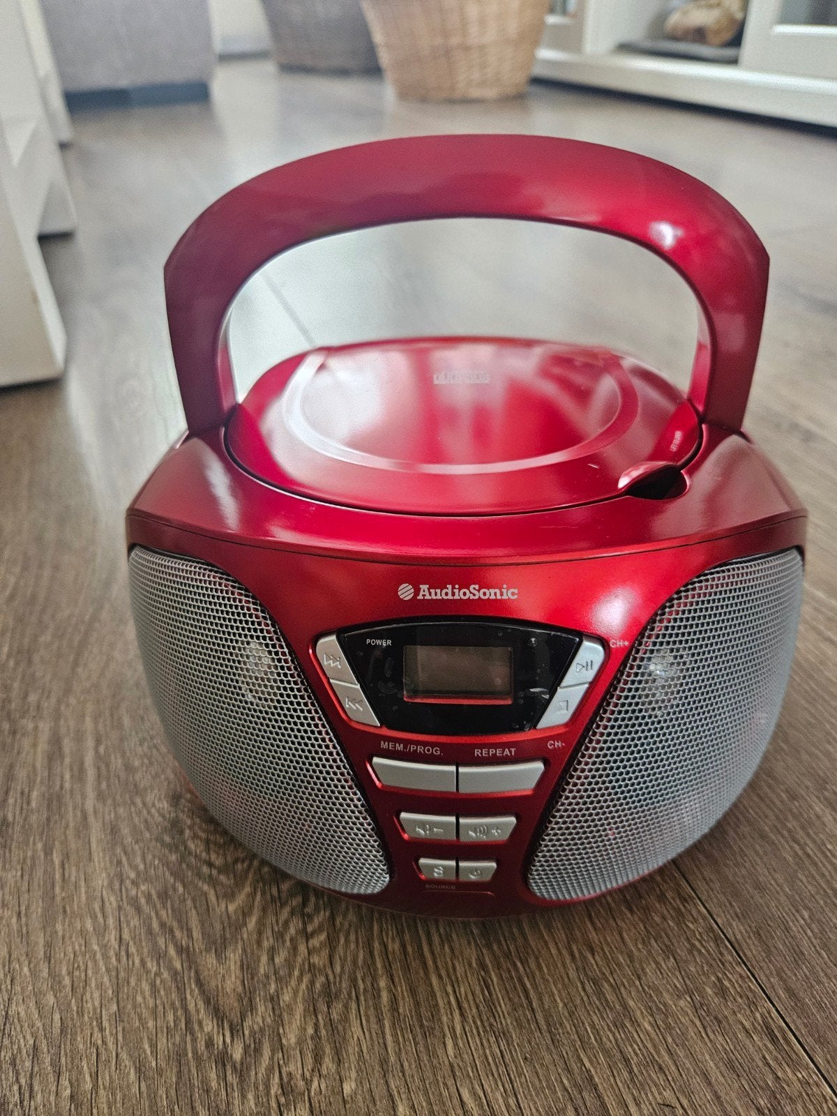 Audiosonic CD-1568 Stereo Radio met CD-speler - Rood, Ophalen of Verzenden, Nieuw, Radio, Met cd-speler