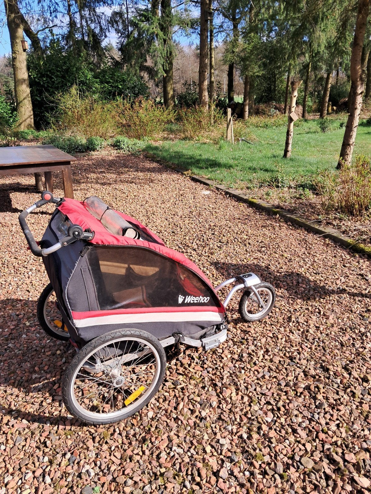 Weehoo Fietskar/Kinderwagen - Compleet met accessoires, Ophalen, Zo goed als nieuw, Kinderkar