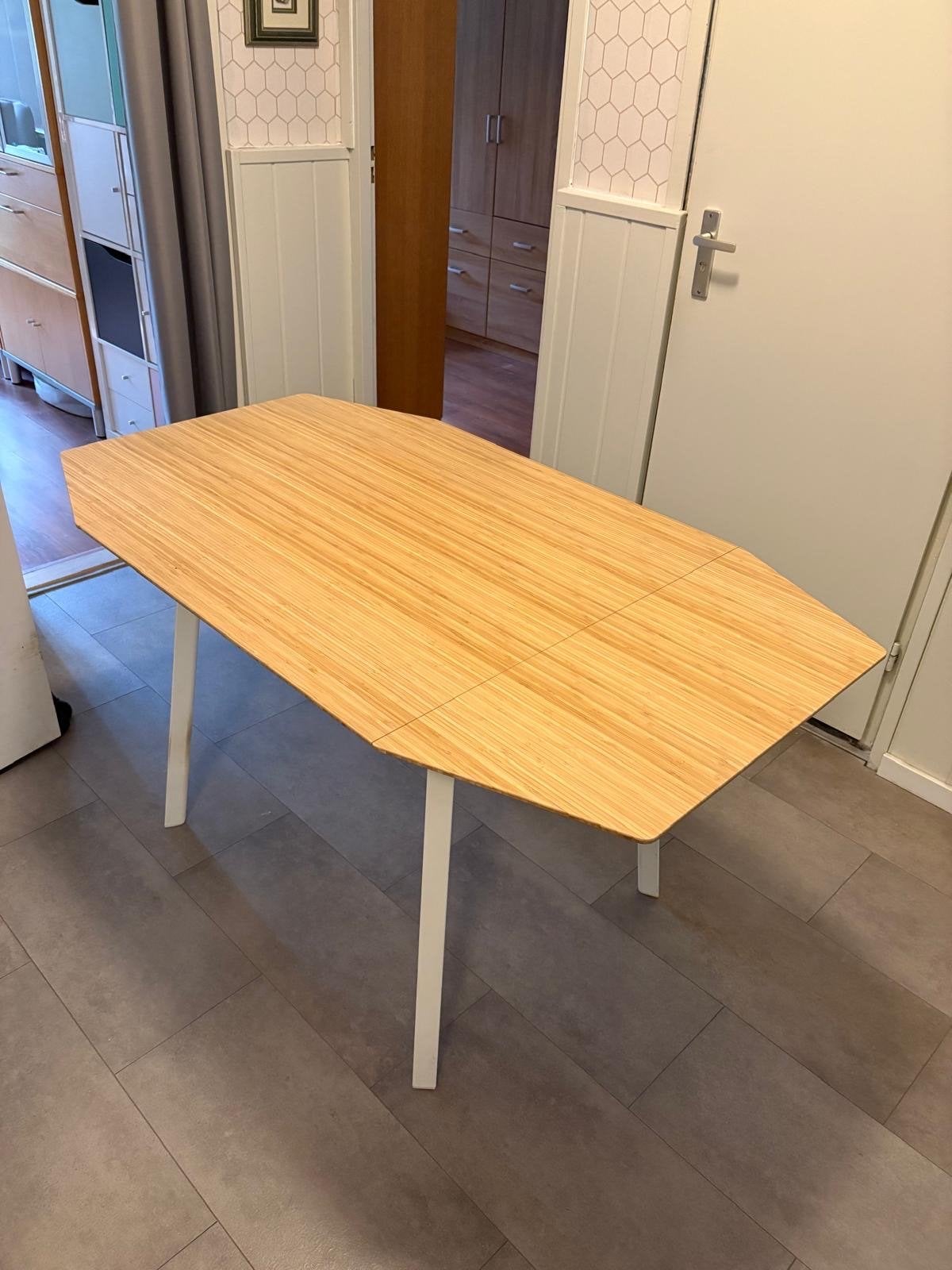 IKEA Norden klaptafel - Bamboe/Wit, Ophalen, Gebruikt, 100 tot 150 cm, 50 tot 100 cm