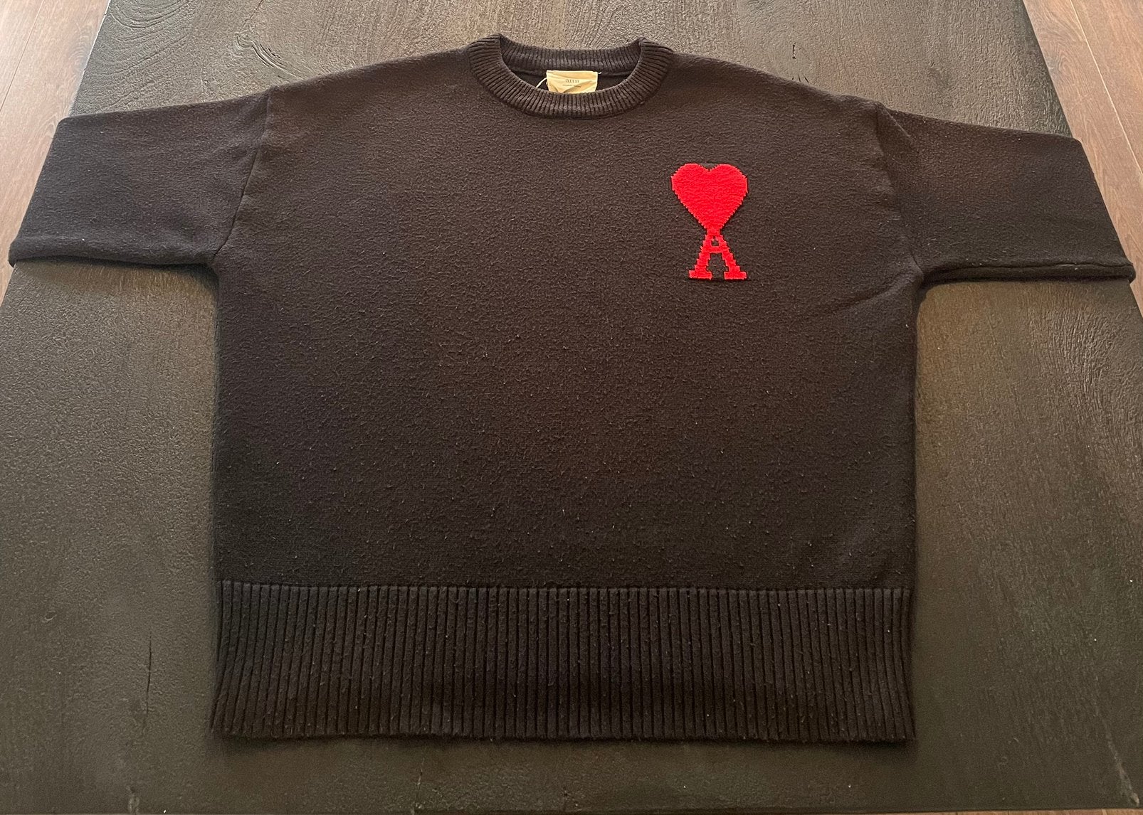 AMI Paris trui zwart (Maat M), Ophalen of Verzenden, Gedragen, Maat 48/50 (M), Zwart
