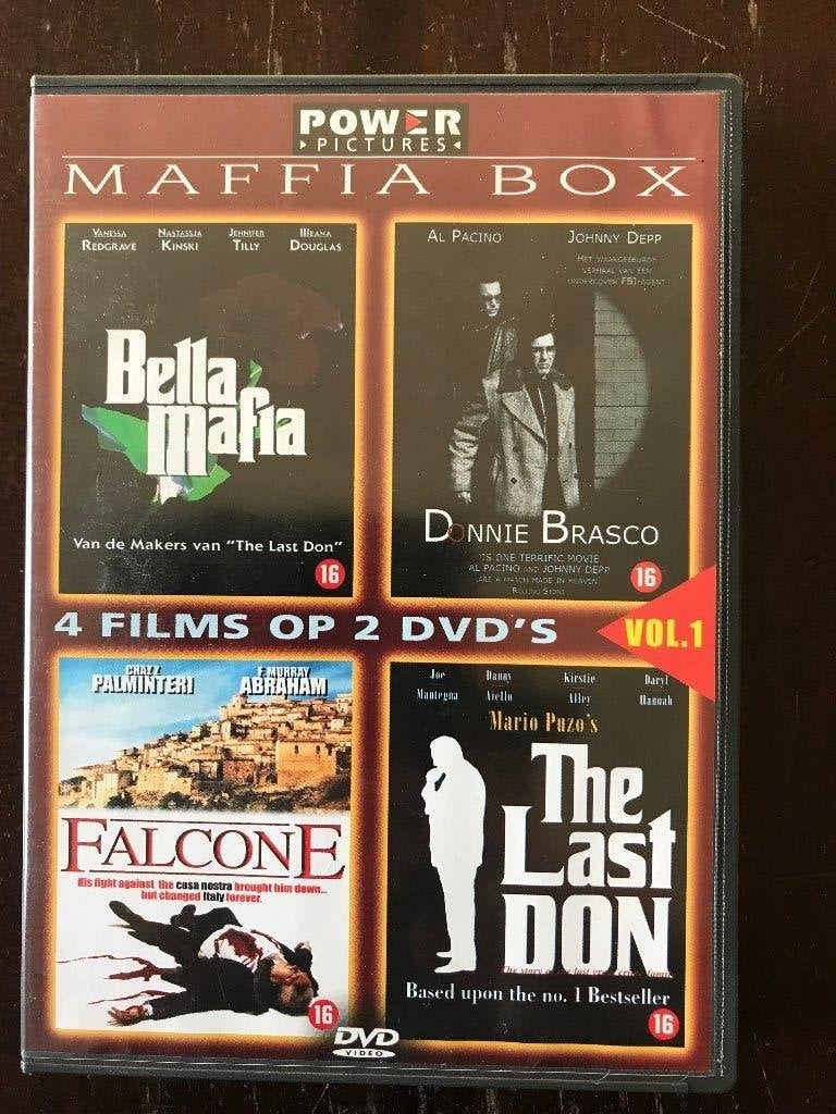 Maffia Box ( 2 DVD Box ) met 4 Films ( o.a. Donnie Brasco ), Maffia en Misdaad, Vanaf 16 jaar, Boxset, Ophalen of Verzenden