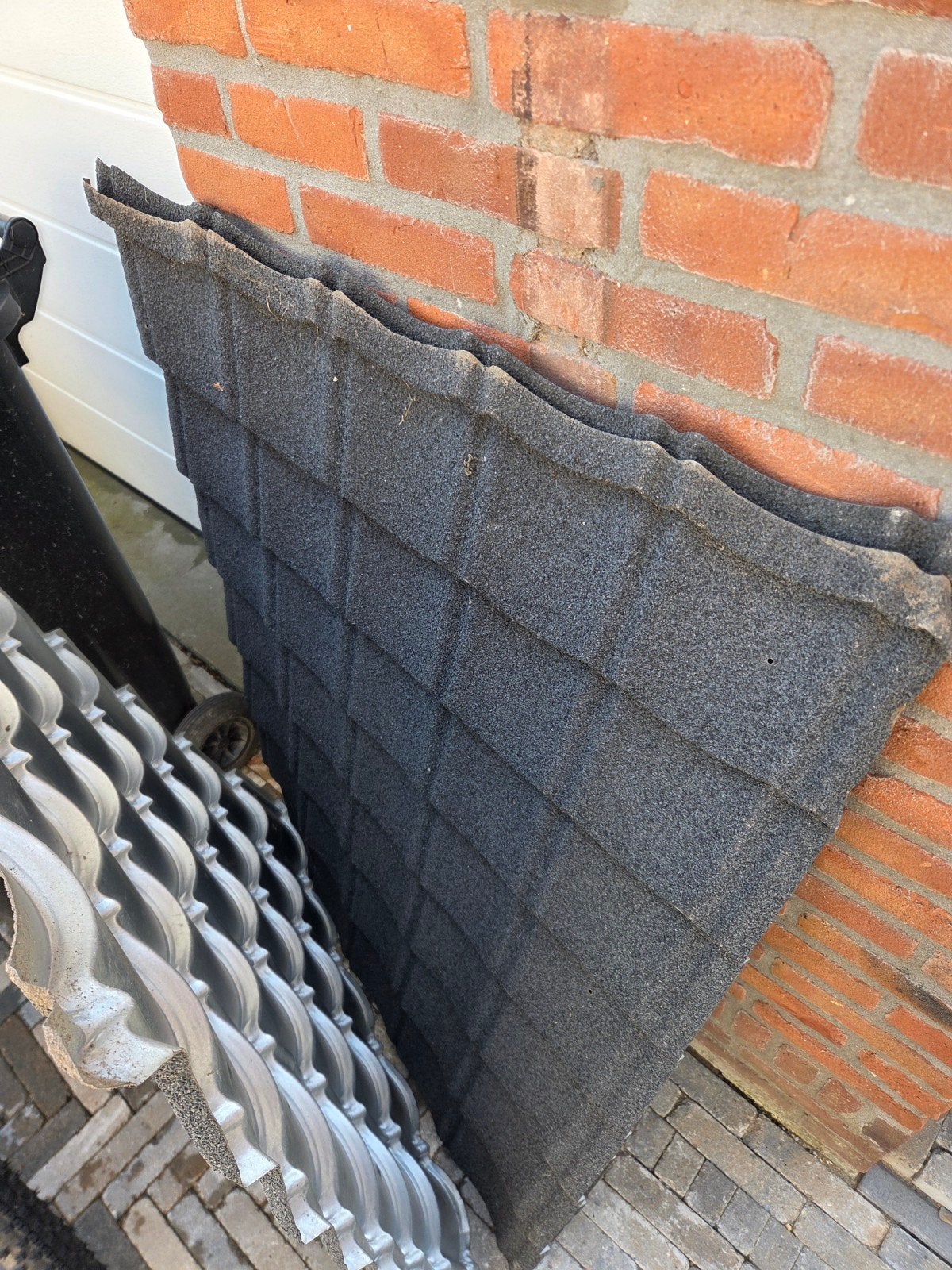3 Aquaplan dakplaten voor afdak 113x86cm, Zo goed als nieuw, Minder dan 5 m², Metaal, Grijs