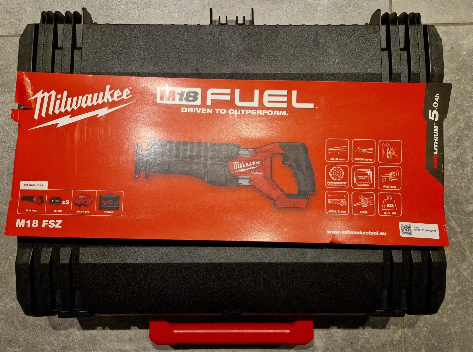 Milwaukee Reciprozaag M18 FSZ met 2x 5.0Ah accu, Doe-het-zelf en Verbouw, Gereedschap | Zaagmachines, 70 mm of meer, Ophalen of Verzenden