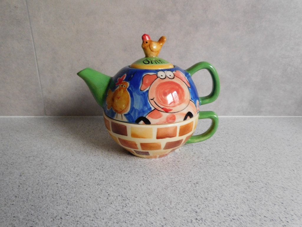 Tea for One Oink Varken Price & Kensington, Overige merken, Keramiek, Overige typen, Ophalen of Verzenden