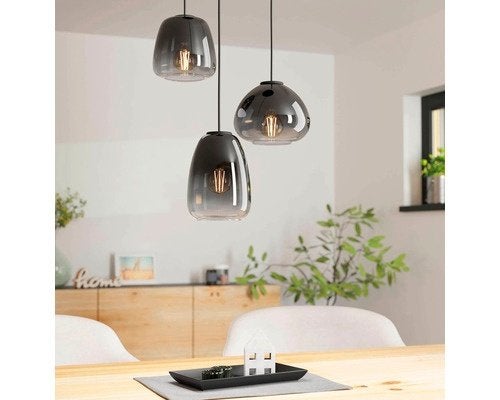 Gezocht!!!!! Hanglamp Aguilares Bollen rond zwart-rookglas, Ophalen, Zo goed als nieuw