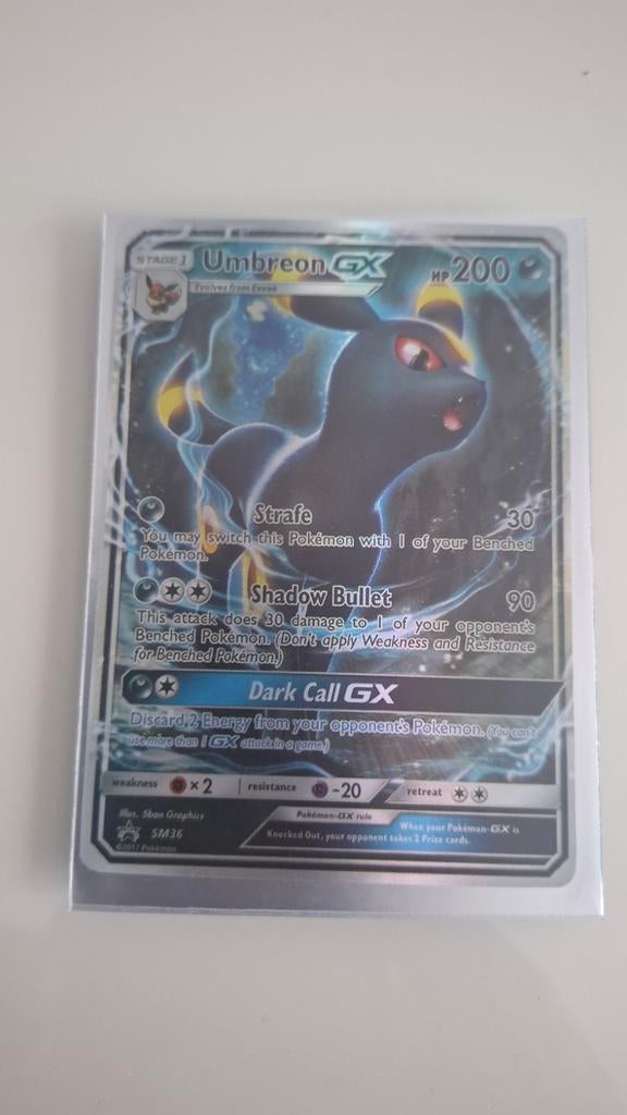 Pokémon Kaart Umbreon GX SM36 Full Art, Ophalen of Verzenden, Zo goed als nieuw, Losse kaart