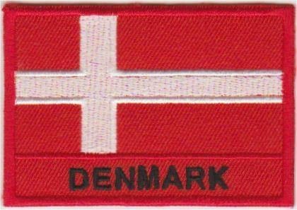 Denemarken vlag stoffen opstrijk patch embleem #1, Diversen, Ophalen of Verzenden, Nieuw