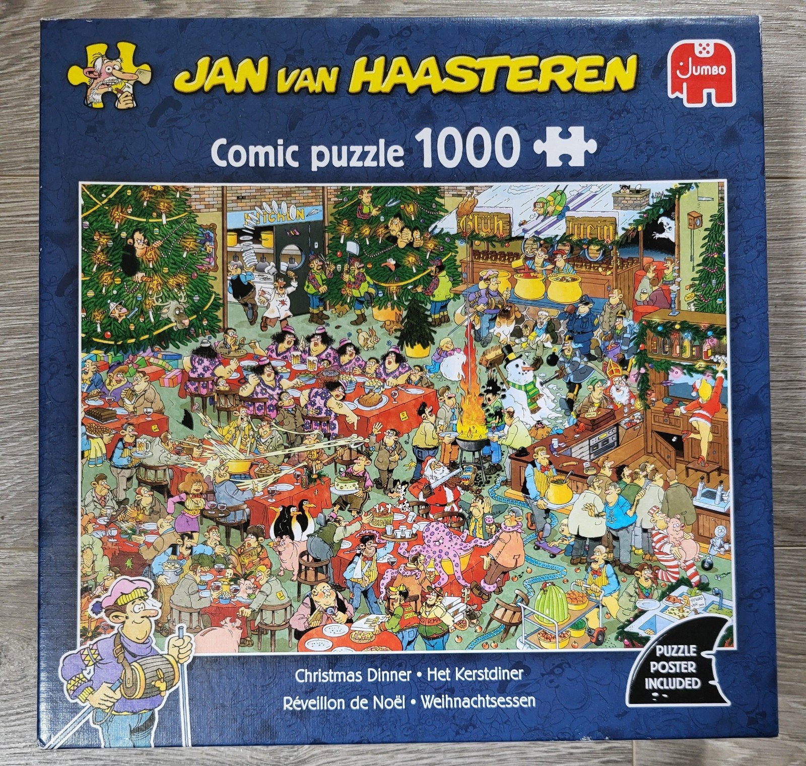 Jan van Haasteren-1000 - Het Kerstdiner - Compleet!, Ophalen of Verzenden, 500 t/m 1500 stukjes, Zo goed als nieuw, Legpuzzel