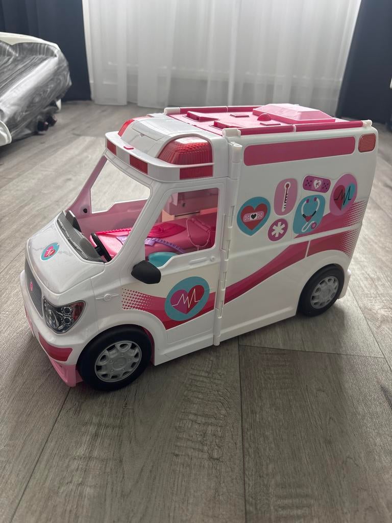 Barbie Ambulance Speelset - Dokter en Ziekenhuis, Ophalen of Verzenden, Zo goed als nieuw