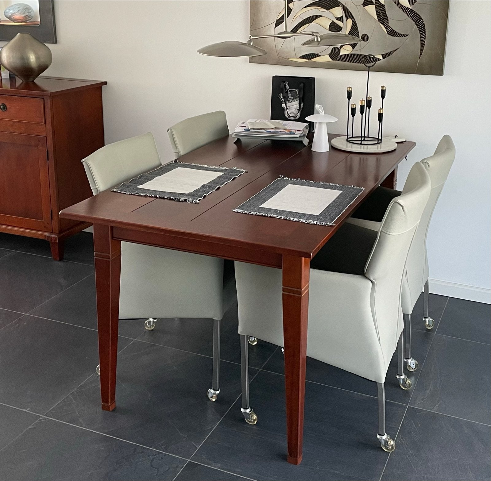 Kersenhouten eettafel 160x90cm, Huis en Inrichting, Tafels | Eettafels, Ophalen, Gebruikt, 50 tot 100 cm, 150 tot 200 cm