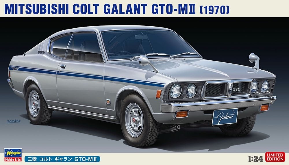 Mitsubishi Colt Galant GTO MII 1970, 1/24, Hasegawa, Overige merken, Auto, ., Groter dan 1:32
