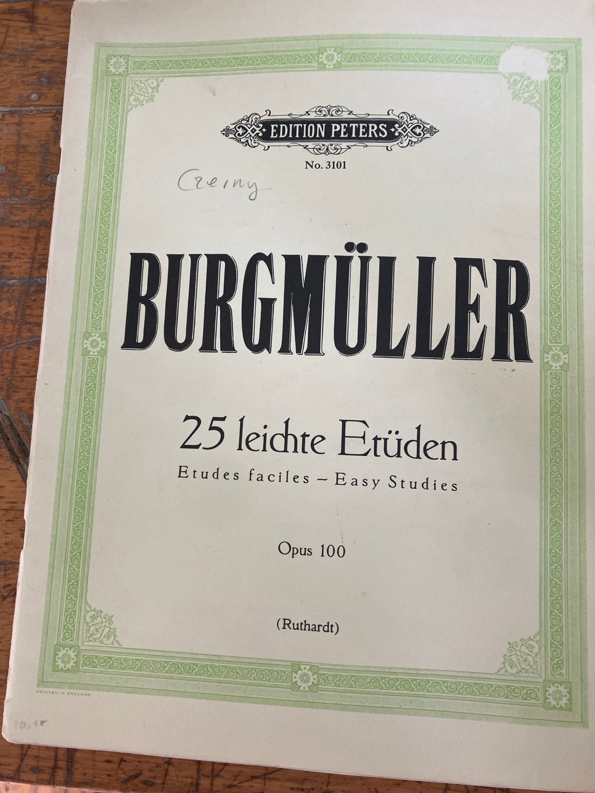 Burgmüller: 25 Leichte Etüden, Opus 100 - Pianoboek, Gebruikt, Klassiek, Ophalen of Verzenden, Artiest of Componist