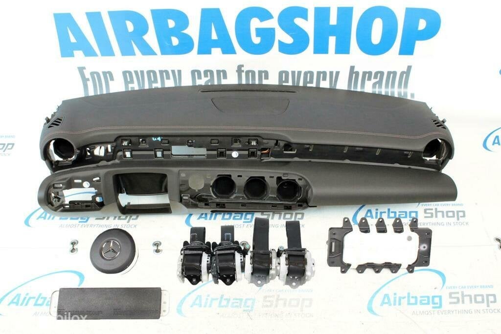 Airbag set Dashboard bruine stiksels Mercedes A klasse W177, Gebruikt, Ophalen of Verzenden