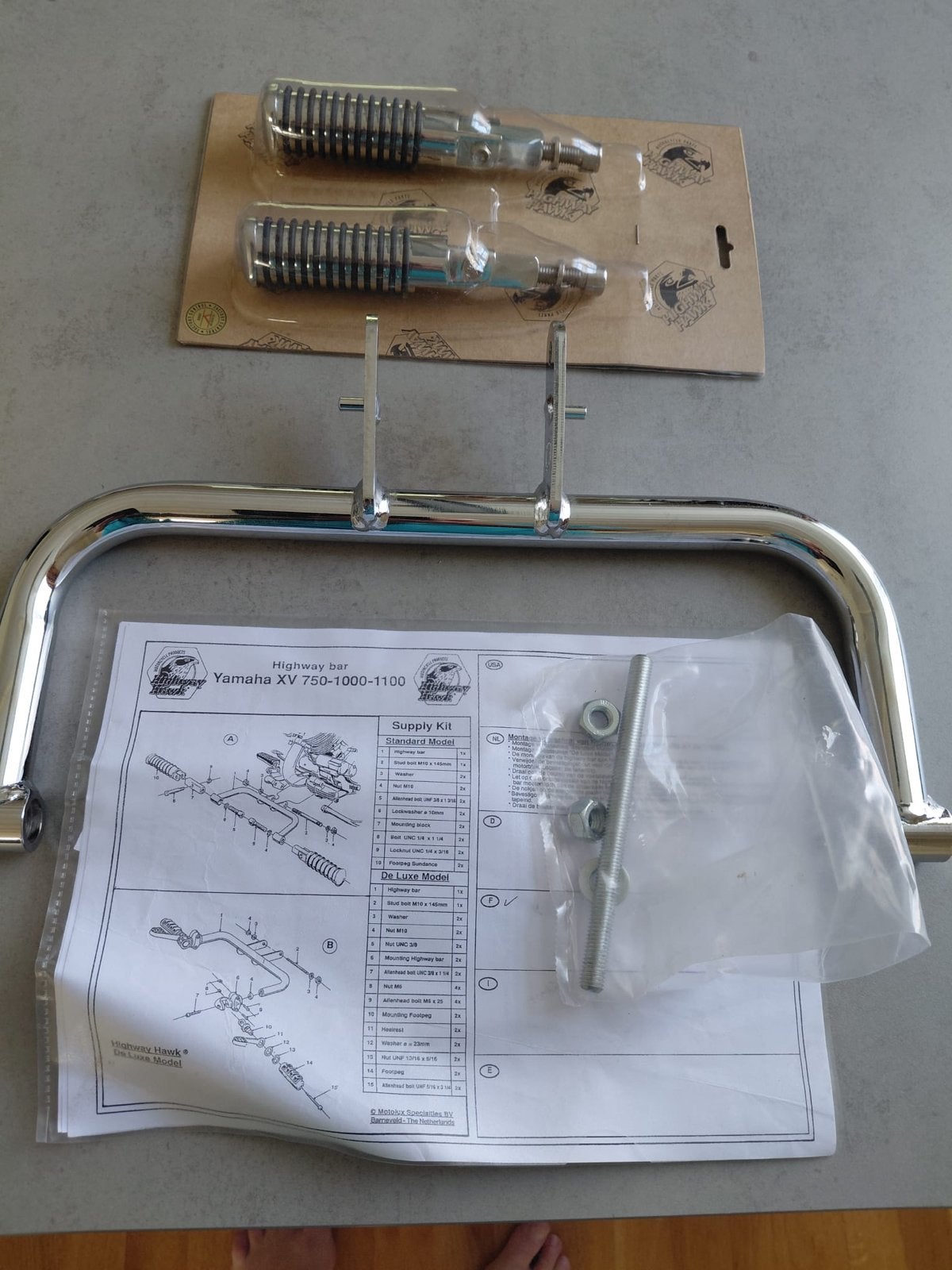 Highway bar en voetsteunen voor Yamaha XV 750-1000-1100, Motoren, Ophalen, Nieuw