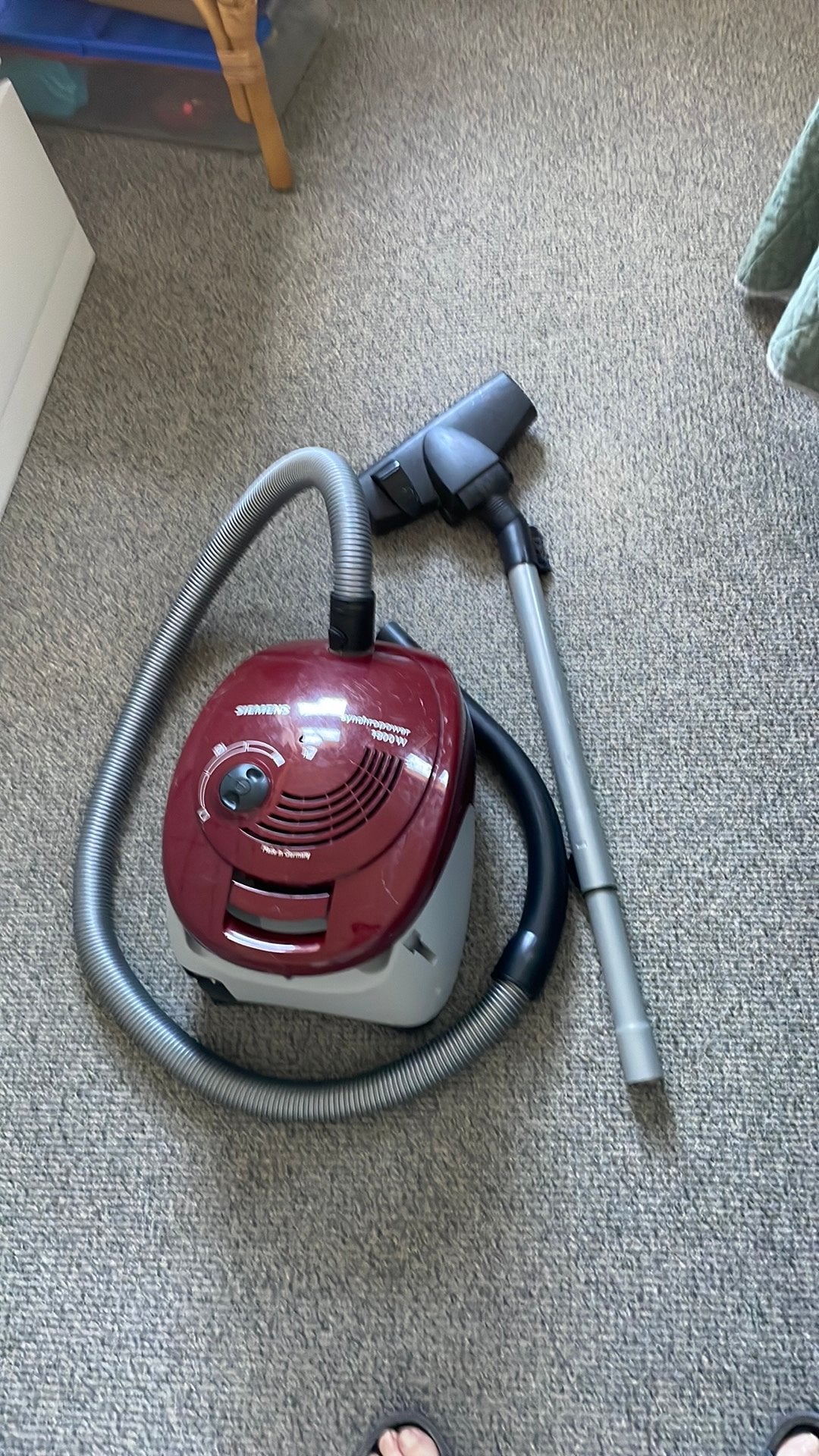 Stofzuiger merk Siemens €25, Witgoed en Apparatuur, Stofzuigers, Stofzak, Siemens, Gebruikt, Geschikt voor harde vloeren