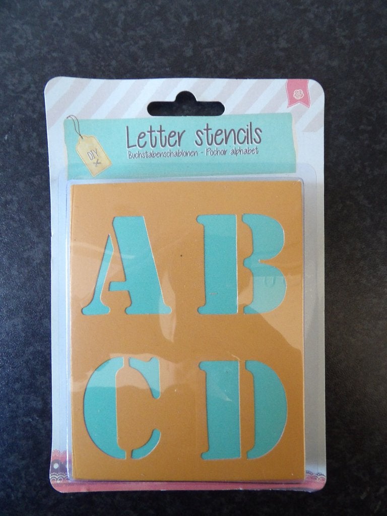 nieuw pakje letter stencils - sjablonen, Nieuw, Ophalen of Verzenden, Papier of Karton, Herbruikbaar