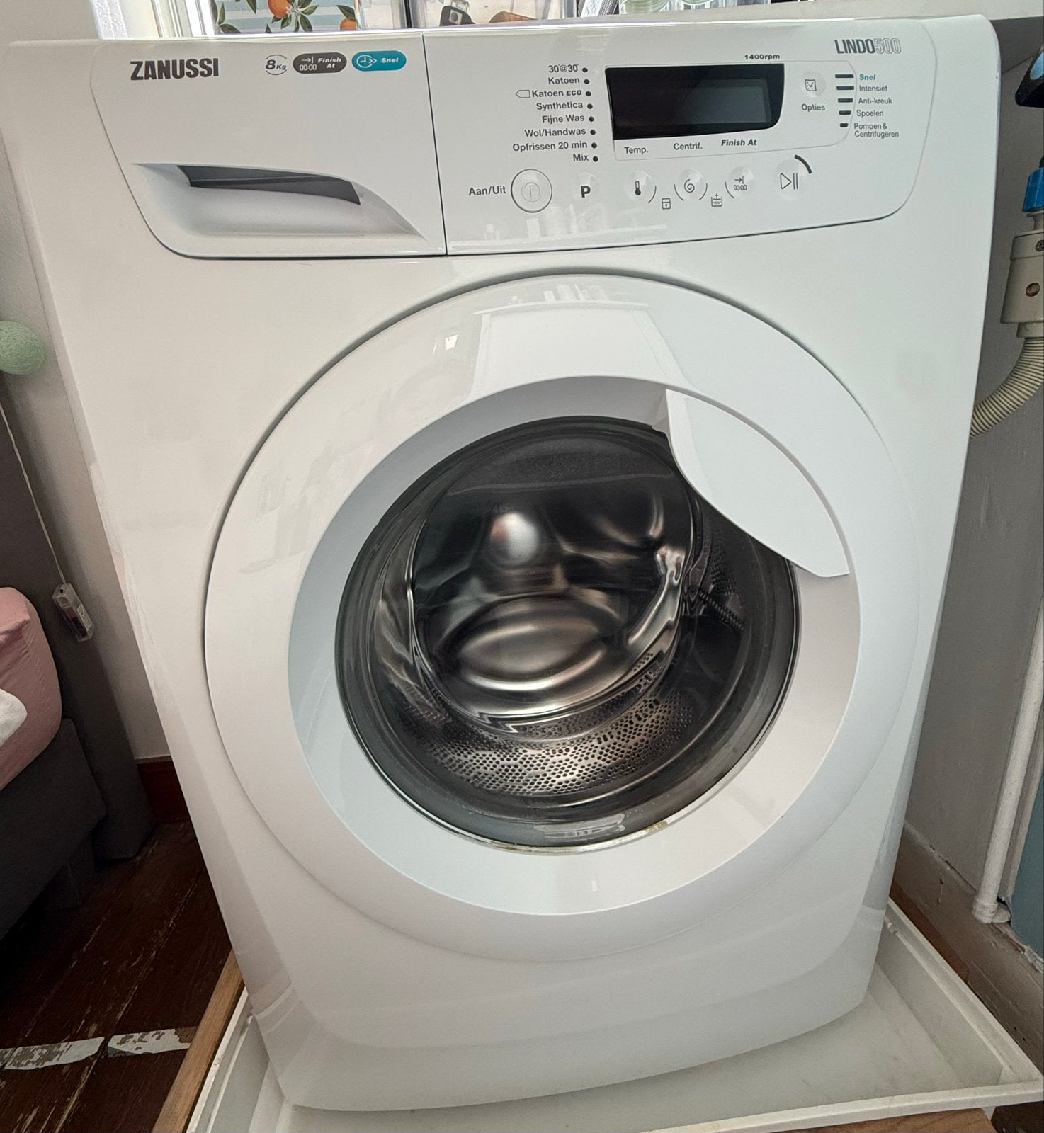 Zanussi Wasmachine 8kg, Ophalen, Zo goed als nieuw, Voorlader, Kort programma